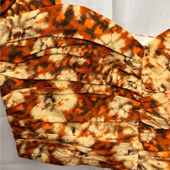 💎 Zara Drape Crop Top Orange - Picture 9 of 11